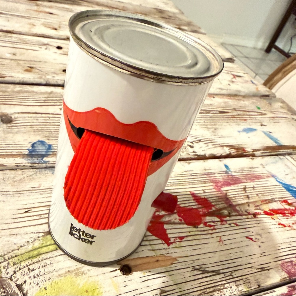 White Letter Licker Canister